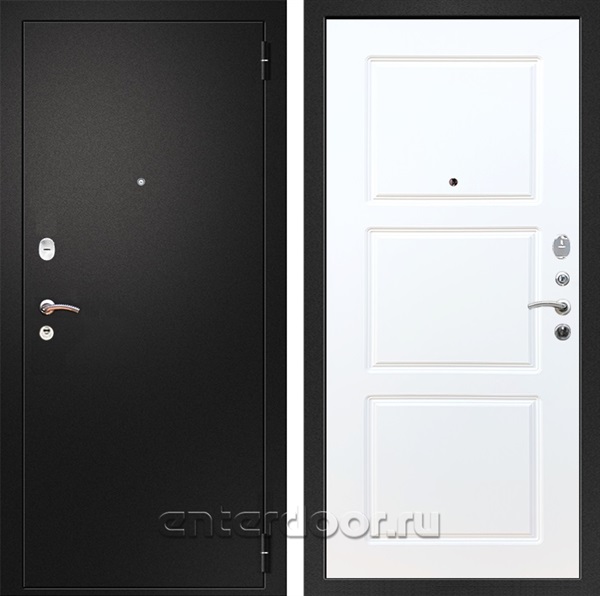 Входная металлическая дверь Армада Арсенал ФЛ-3 (Черный муар / Белый матовый)