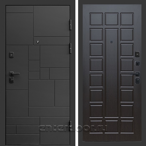 Входная дверь Квадро Стайл 3к Престиж (Чёрный / Венге)