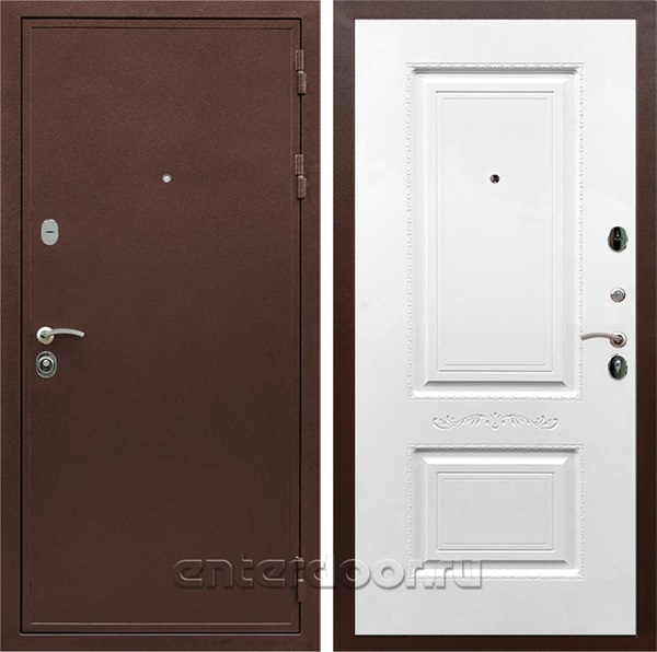 Входная дверь Армада Престиж сталь 3 мм ФЛ-04 (Медный антик / Белый матовый) - фото 111646