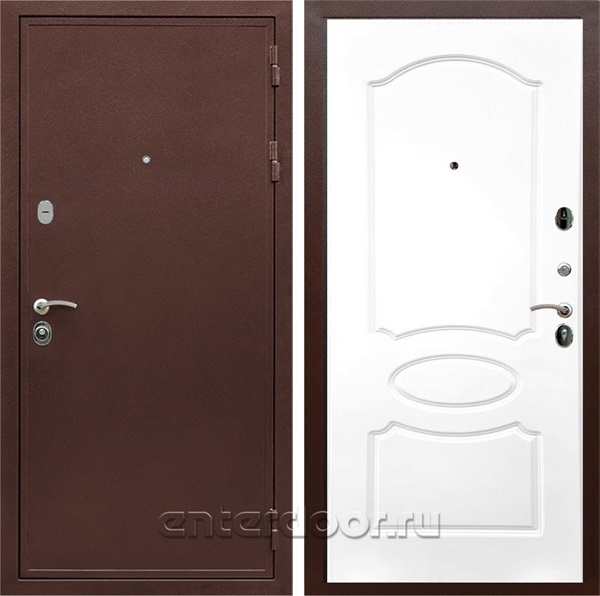 Входная дверь Армада Престиж сталь 3 мм ФЛ-128 (Медный антик / Белый матовый) - фото 111782