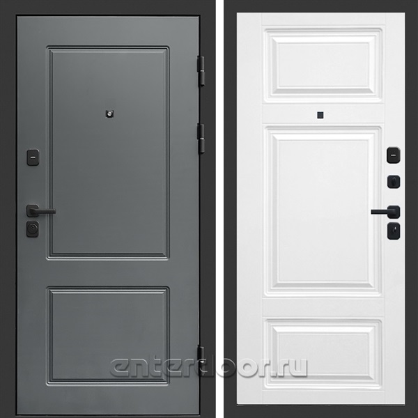 Входная дверь Престиж Верона 3к Лион (Грей / Белый софт)