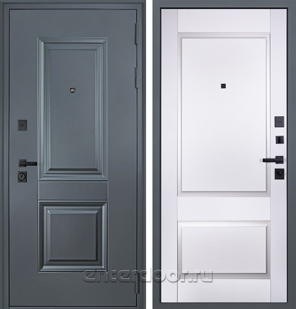Входная дверь Ювентус (Муар серый / Капучино ZB 853-2)