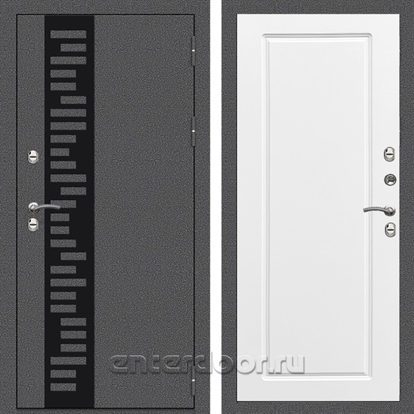 Входная дверь Термо Сибирь 3к Гранд (Антик серебро / Белый софт)
