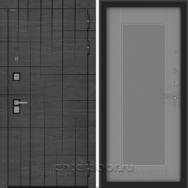 Входная дверь BN-09 панель Амстрод - Серый софт рельеф