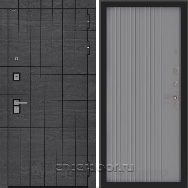 Входная дверь BN-09 панель Хомс - Серый софт рельеф
