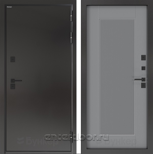 Входная дверь с терморазрывом BN-10 панель Амстрод - Серый софт рельеф