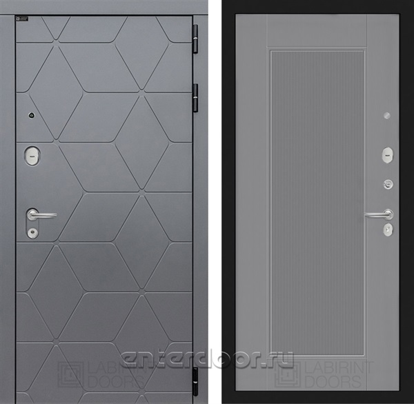 Входная дверь Cosmo 30 Амстрод (Графит / Серый софт рельеф)