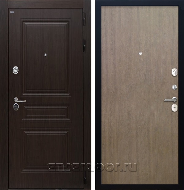 Входная дверь Брайтон (Тиковое дерево / Шпон венге коричневый)