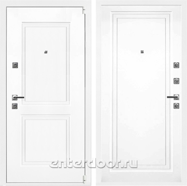 Входная дверь Неон 3К Белый софт / НК-01 Эмаль белая RAL 9003