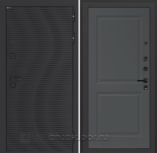 Входная металлическая дверь Лабиринт Volcano 11 (Антрацит софт / Графит софт)