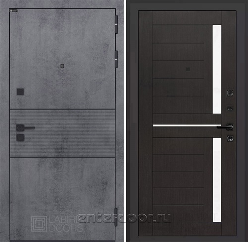 Входная металлическая дверь Лабиринт Инфинити 02 (Бетон темный / Венге)