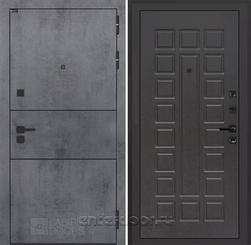 Входная металлическая дверь Лабиринт Инфинити 04 (Бетон темный / Венге)