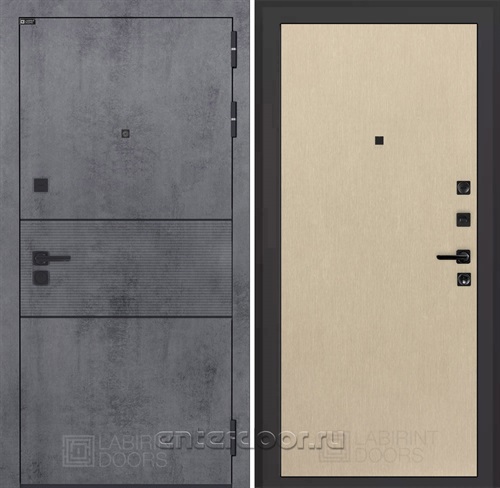 Входная металлическая дверь Лабиринт Инфинити 05 (Бетон темный / Венге светлый)