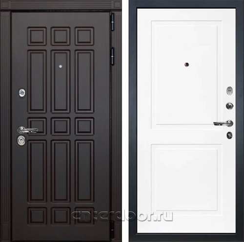 Входная дверь Сенатор 8 №122 (Венге / Белый матовый)