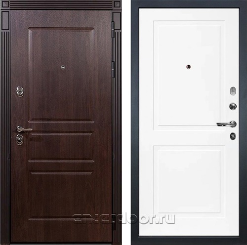 Входная дверь Сенатор Винорит №122 (Алмон 28 / Белый матовый)