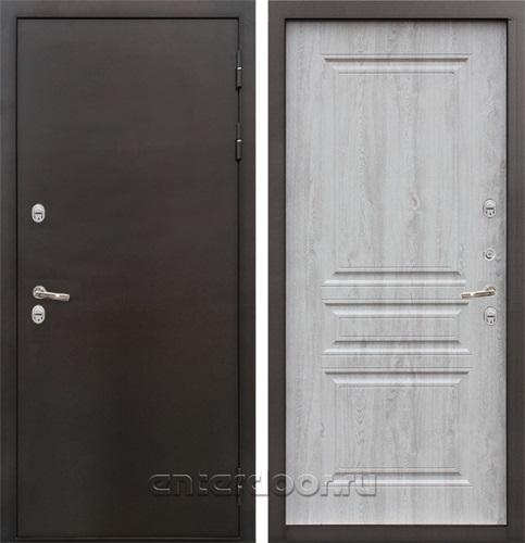 Входная дверь с терморазрывом Термо Стандарт 3К (Медный антик / Сосна белая)