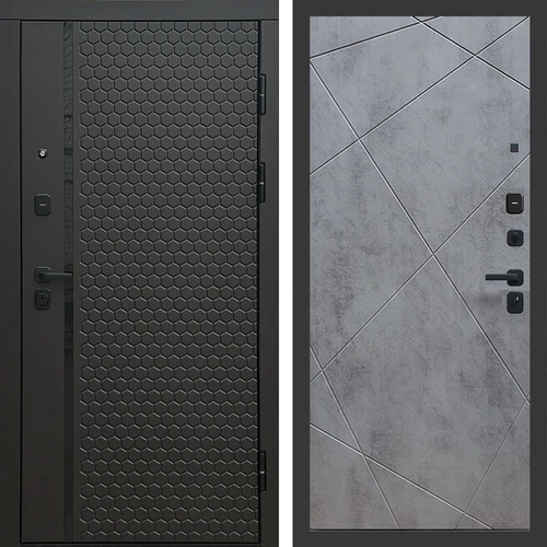 Входная дверь Сити 3к Лучи (Шоколад / Бетон темный) для установки в квартиру 29593