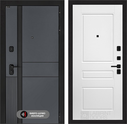 Входная дверь EVOLAB 03 - Белый софт для установки в квартиру 30273 - фото 137933
