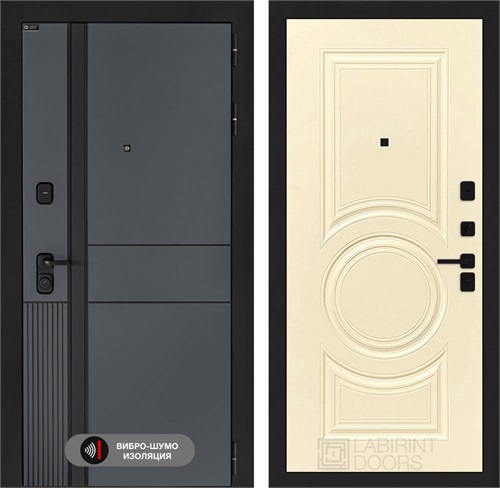 Входная дверь EVOLAB 23 - Шампань софт для установки в квартиру 30284 - фото 137988