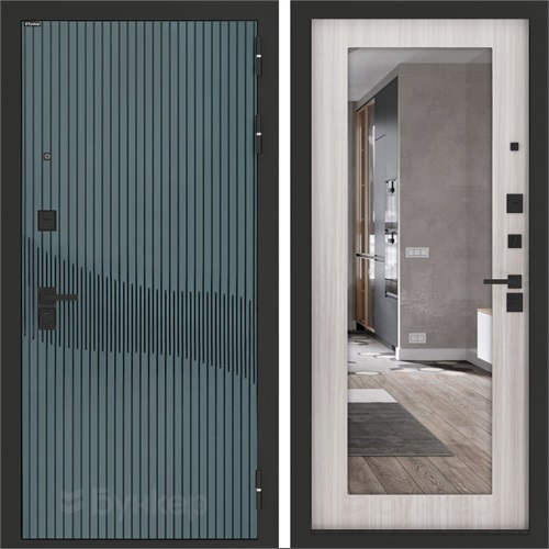 Входная дверь BN-13 с зеркалом ФЛЗ-603 - Сандал белый для установки в квартиру 30517 - фото 139652