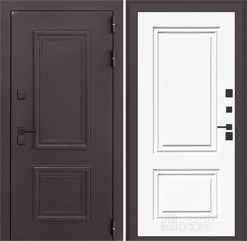 Входная дверь Полярис Термо Лайт №26 - Эмаль RAL 9003 для частного загородного дома и дачи 30642 - фото 140509