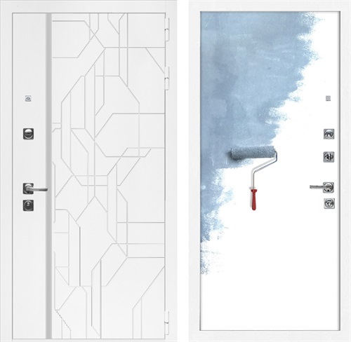 Входная дверь Эверест 3к (Белый матовый / Под покраску) для установки в квартиру 30671 - фото 140656