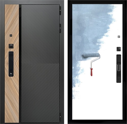 Входная дверь Оникс с умным замком - Под покраску для установки в квартиру 30693 - фото 140727