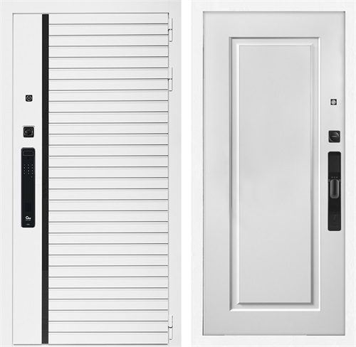 Входная дверь Урбан Лайн Белая с умным замком - ФЛ-119 Белый матовый для установки в квартиру 30698 - фото 140755