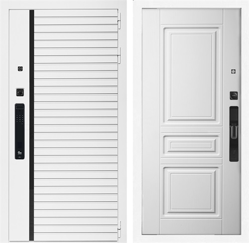 Входная дверь Урбан Лайн Белая с умным замком - ФЛ-243 Белый матовый для установки в квартиру 30700 - фото 140762