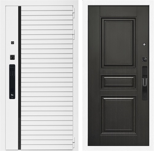 Входная дверь Урбан Лайн Белая с умным замком - ФЛ-243 Венге для установки в квартиру 30701 - фото 140765