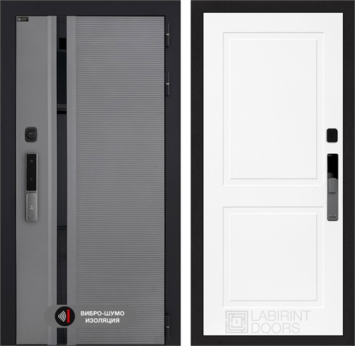 Входная дверь Piano Smart с умным замком - 11 Белый софт для установки в квартиру 30746 - фото 141118