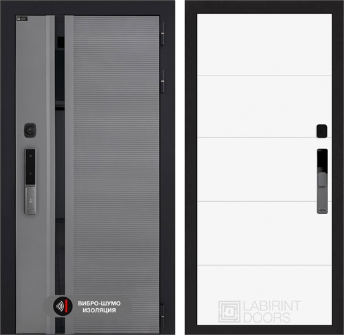 Входная дверь Piano Smart с умным замком - 13 Белый софт для установки в квартиру 30750 - фото 141174