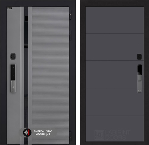 Входная дверь Piano Smart с умным замком - 13 Графит софт для установки в квартиру 30751 - фото 141188