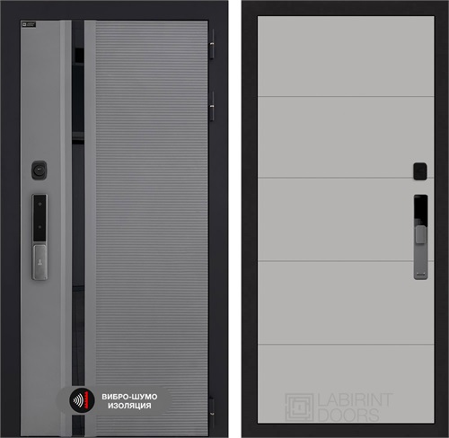 Входная дверь Piano Smart с умным замком - 13 Грей софт для установки в квартиру 30752 - фото 141202