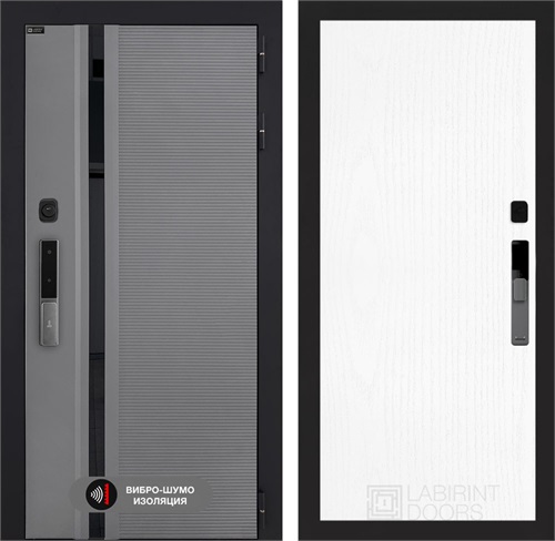 Входная дверь Piano Smart с умным замком - 07 Белое дерево для установки в квартиру 30753 - фото 141216