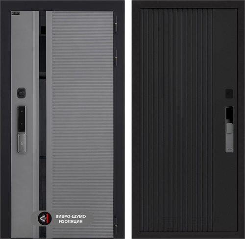 Входная дверь Piano Smart с умным замком - 29 Черный кварц для установки в квартиру 30760 - фото 141314