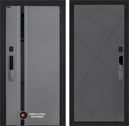Входная дверь Piano Smart с умным замком - 24 Графит софт для установки в квартиру 30767 - фото 141412