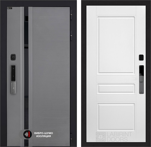 Входная дверь Piano Smart с умным замком - 03 Белый софт для установки в квартиру 30768 - фото 141426