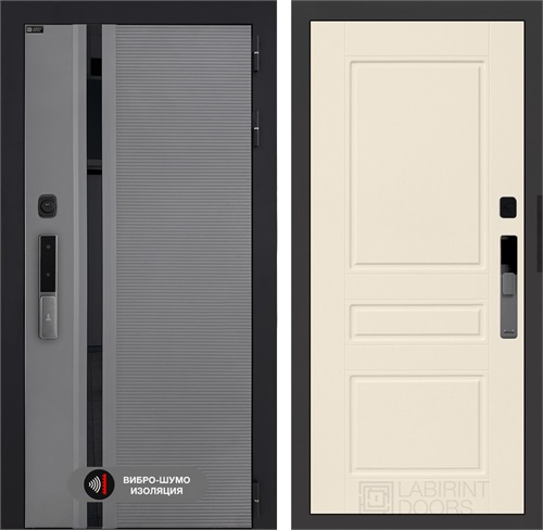 Входная дверь Piano Smart с умным замком - 03 Крем софт для установки в квартиру 30769 - фото 141440