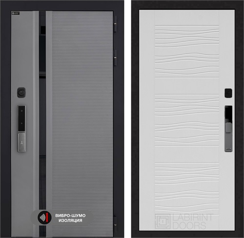 Входная дверь Piano Smart с умным замком - 06 Белое дерево для установки в квартиру 30783 - фото 141636