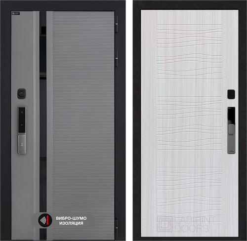 Входная дверь Piano Smart с умным замком - 06 Сандал белый для установки в квартиру 30784 - фото 141650