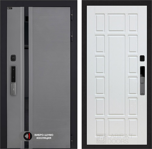 Входная дверь Piano Smart с умным замком - 12 Белое дерево для установки в квартиру 30787 - фото 141692