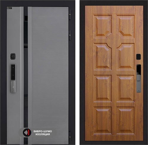 Входная дверь Piano Smart с умным замком - 17 Золотой дуб для установки в квартиру 30789 - фото 141720