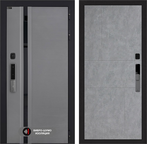 Входная дверь Piano Smart с умным замком - 21 Бетон светлый для установки в квартиру 30791 - фото 141748