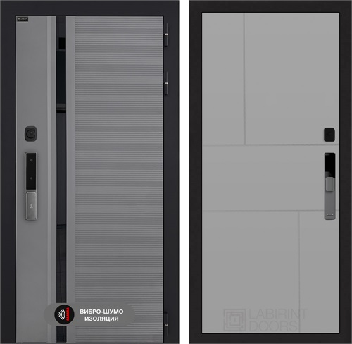 Входная дверь Piano Smart с умным замком - 21 Грей софт для установки в квартиру 30792 - фото 141762