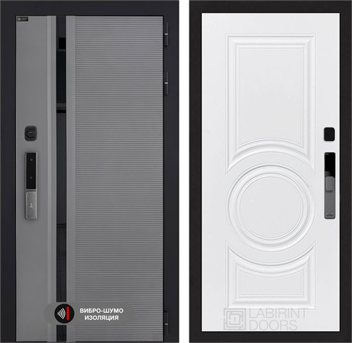 Входная дверь Piano Smart с умным замком - 23 Белый софт для установки в квартиру 30793 - фото 141776