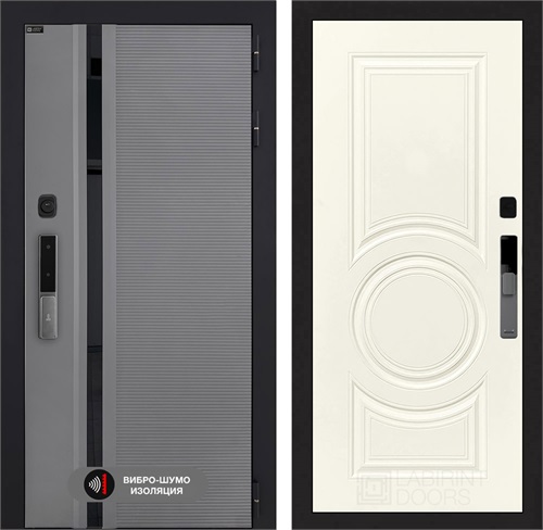 Входная дверь Piano Smart с умным замком - 23 Шампань софт для установки в квартиру 30794 - фото 141790