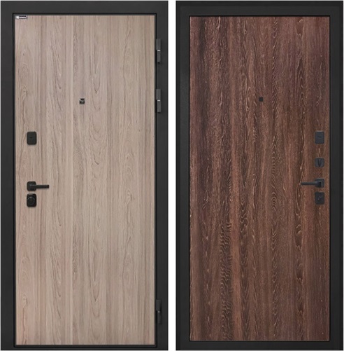 Входная дверь Профит Black (Ильм американский / Дуб филадельфия коньяк) для установки в квартиру 20215 - фото 141872