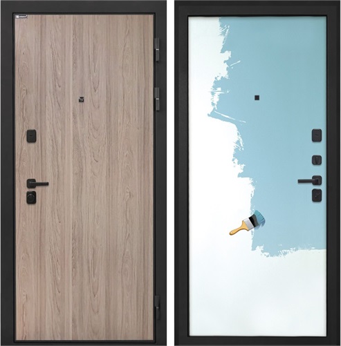 Входная дверь Профит Black (Ильм американский / Под покраску) для установки в квартиру 20216 - фото 141904