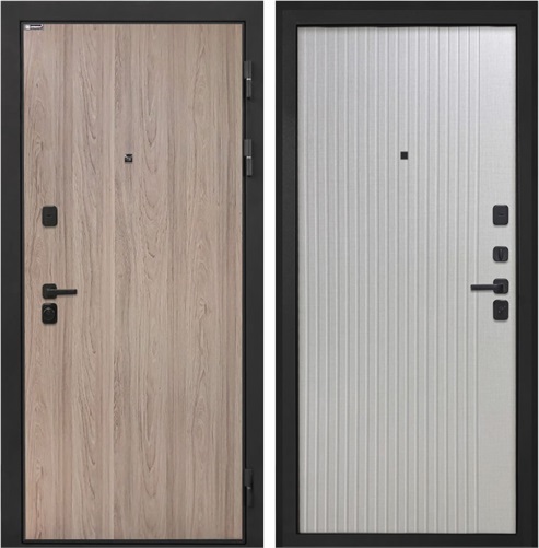 Входная дверь Профит Black ФЛ-566 (Ильм американский / Чесура светлая) для установки в квартиру 20210 - фото 141906